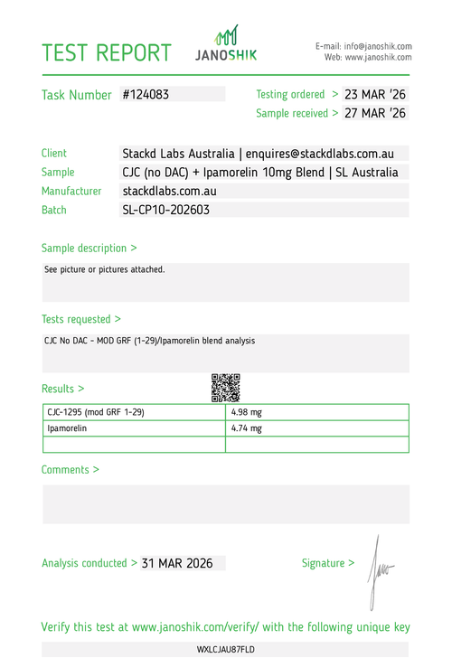 australia peptide import seizure 2024 cjc ipamorelin fine or letter CJC-1295 (No DAC) + Ipamorelin 5mg Research Peptide | Stackd Labs AU
