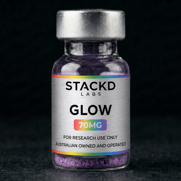 GLOW 70mg lyophilised research peptide Australia