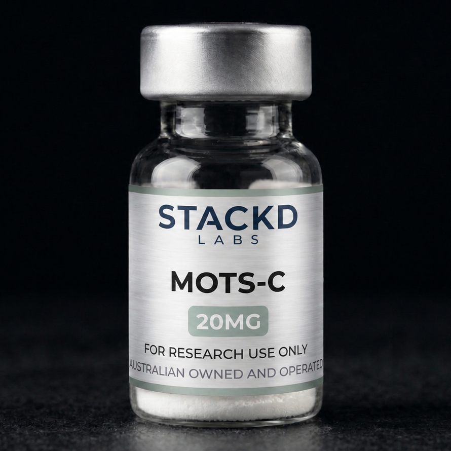 MOTS-c Research Peptide (Lyophilised) | Lab Grade Supplier Australia 20mg lyophilised research peptide Australia
