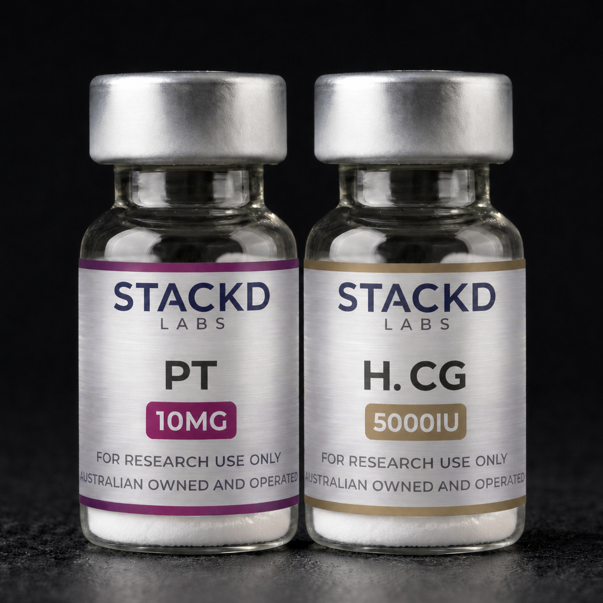 Stackd Labs | PT-141 + HCG Kit lyophilised research peptide Australia